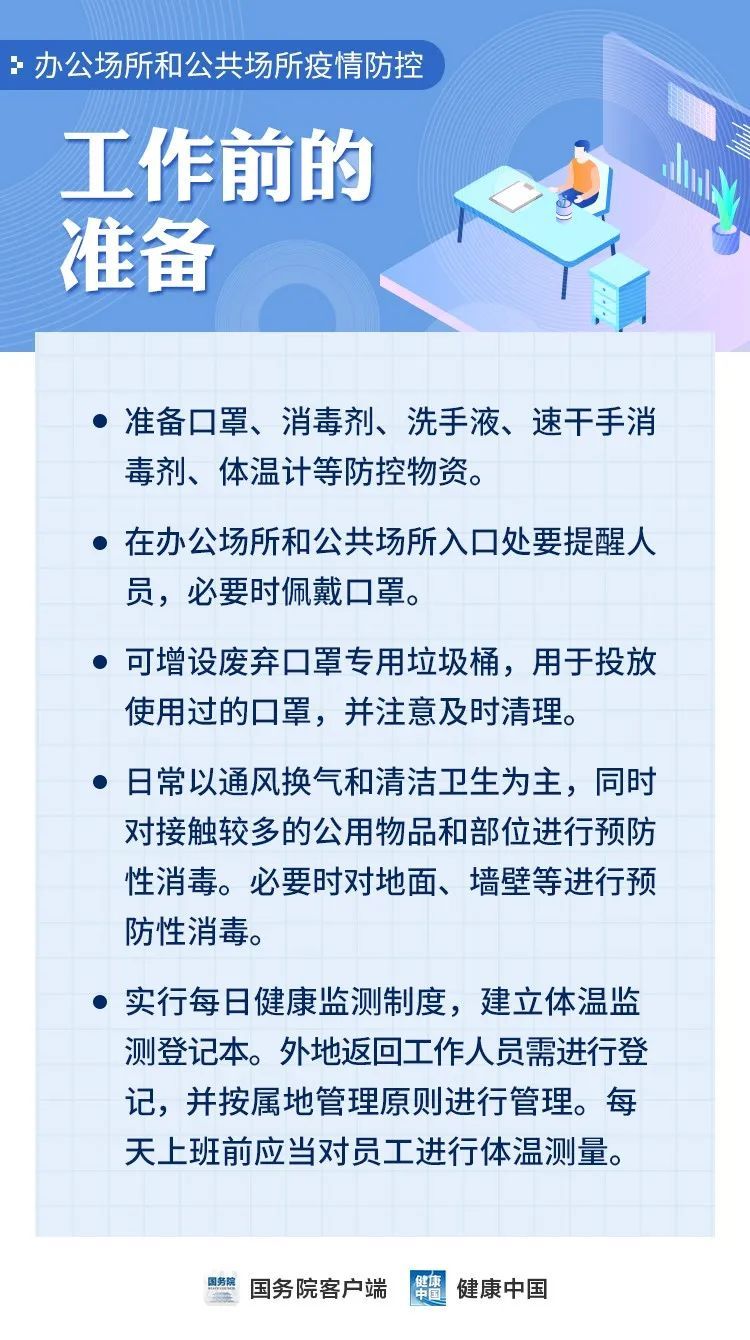 返岗复工人员请注意，办公场所要这样防控疫情！